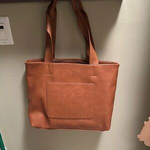 Brown tote bag